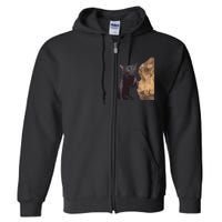 Cat Zoning Out Meme Popular Internet Meme Full Zip Hoodie