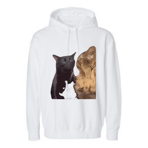 Cat Zoning Out Meme Popular Internet Meme Garment-Dyed Fleece Hoodie