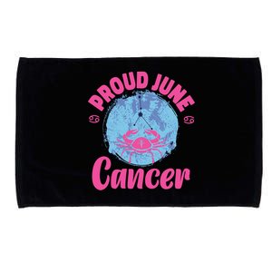 Cancer Zodiac: Proud June Cancer Gift Microfiber Hand Towel