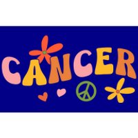 Cancer Zodiac Sign 70s Hippie Style Gift Bumper Sticker