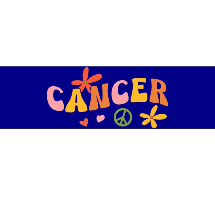 Cancer Zodiac Sign 70s Hippie Style Gift Bumper Sticker