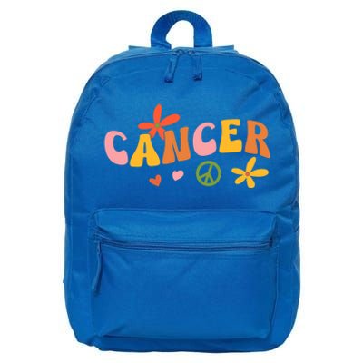 Cancer Zodiac Sign 70s Hippie Style Gift 16 in Basic Backpack