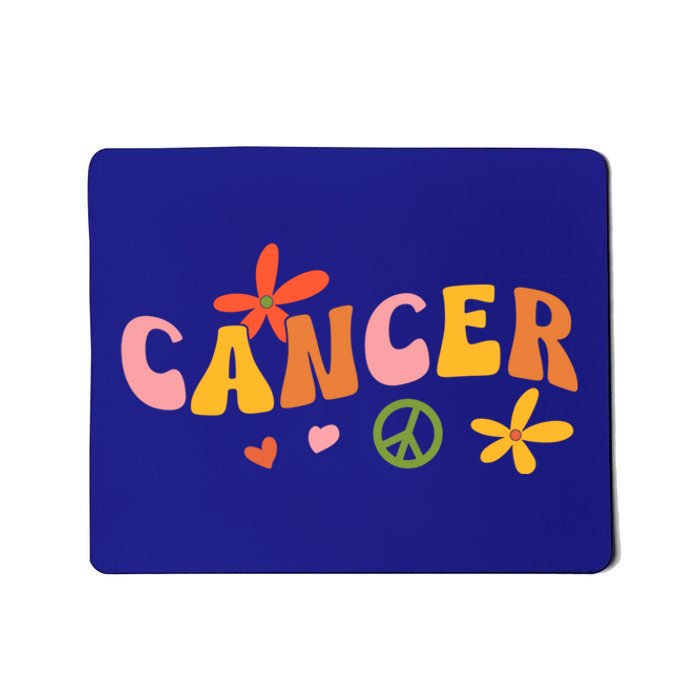 Cancer Zodiac Sign 70s Hippie Style Gift Mousepad