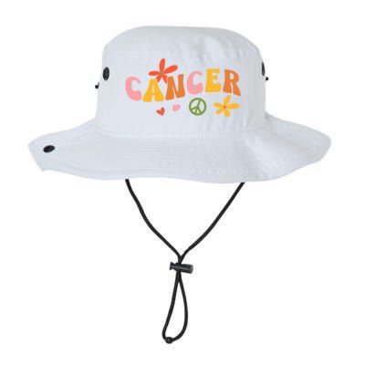 Cancer Zodiac Sign 70s Hippie Style Gift Legacy Cool Fit Booney Bucket Hat