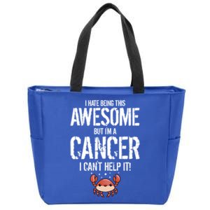 Cancer Zodiac Sign Facts Astrology Funny Astronomy Horoscope Cute Gift Zip Tote Bag