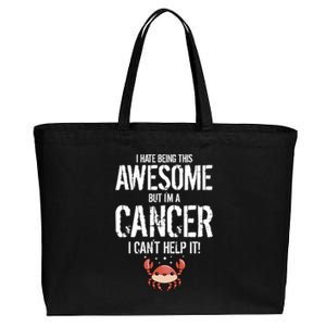 Cancer Zodiac Sign Facts Astrology Funny Astronomy Horoscope Cute Gift Cotton Canvas Jumbo Tote