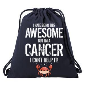 Cancer Zodiac Sign Facts Astrology Funny Astronomy Horoscope Cute Gift Drawstring Bag