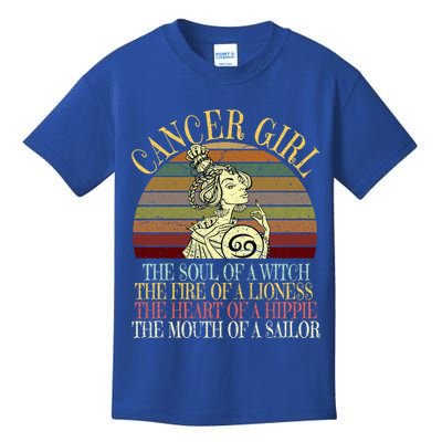 Cancer Zodiac Sign Gift June And July Birthday Gift Kids T-Shirt