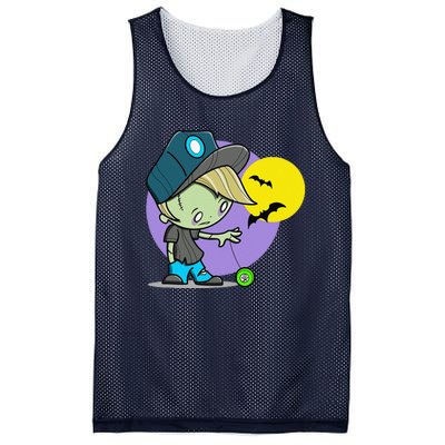 Cute Zombie Spooky Bats For Halloween And Back To School Mesh Reversible Basketball Jersey Tank