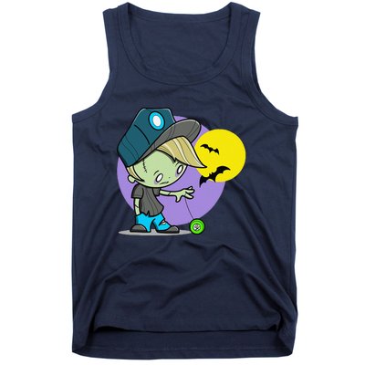 Cute Zombie Spooky Bats For Halloween And Back To School Tank Top