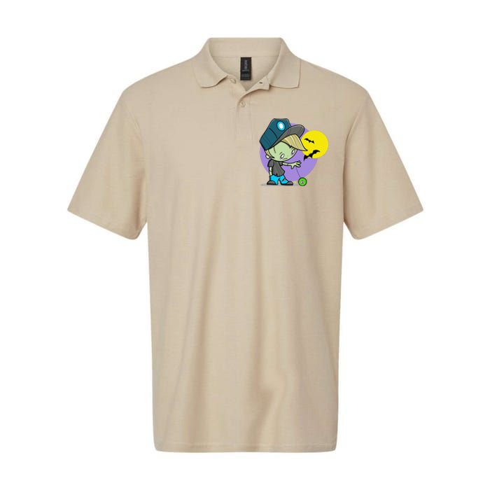 Cute Zombie Spooky Bats For Halloween And Back To School Softstyle Adult Sport Polo