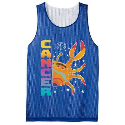 Cancer Zodiac Sign Facts Retro Vintage Astrology Gift Mesh Reversible Basketball Jersey Tank