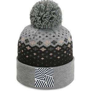 Crazy Zebra Stripped Patterns The Baniff Cuffed Pom Beanie