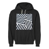 Crazy Zebra Stripped Patterns Garment-Dyed Fleece Hoodie