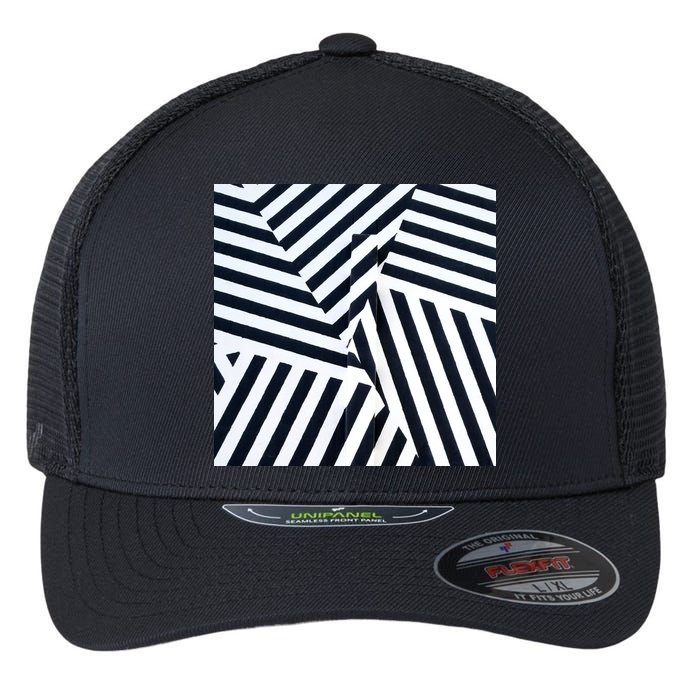 Crazy Zebra Stripped Patterns Flexfit Unipanel Trucker Cap
