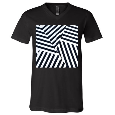 Crazy Zebra Stripped Patterns V-Neck T-Shirt