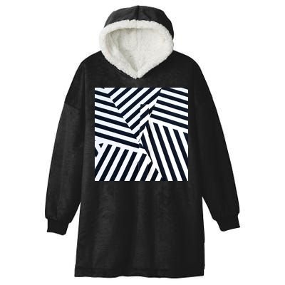 Crazy Zebra Stripped Patterns Hooded Wearable Blanket