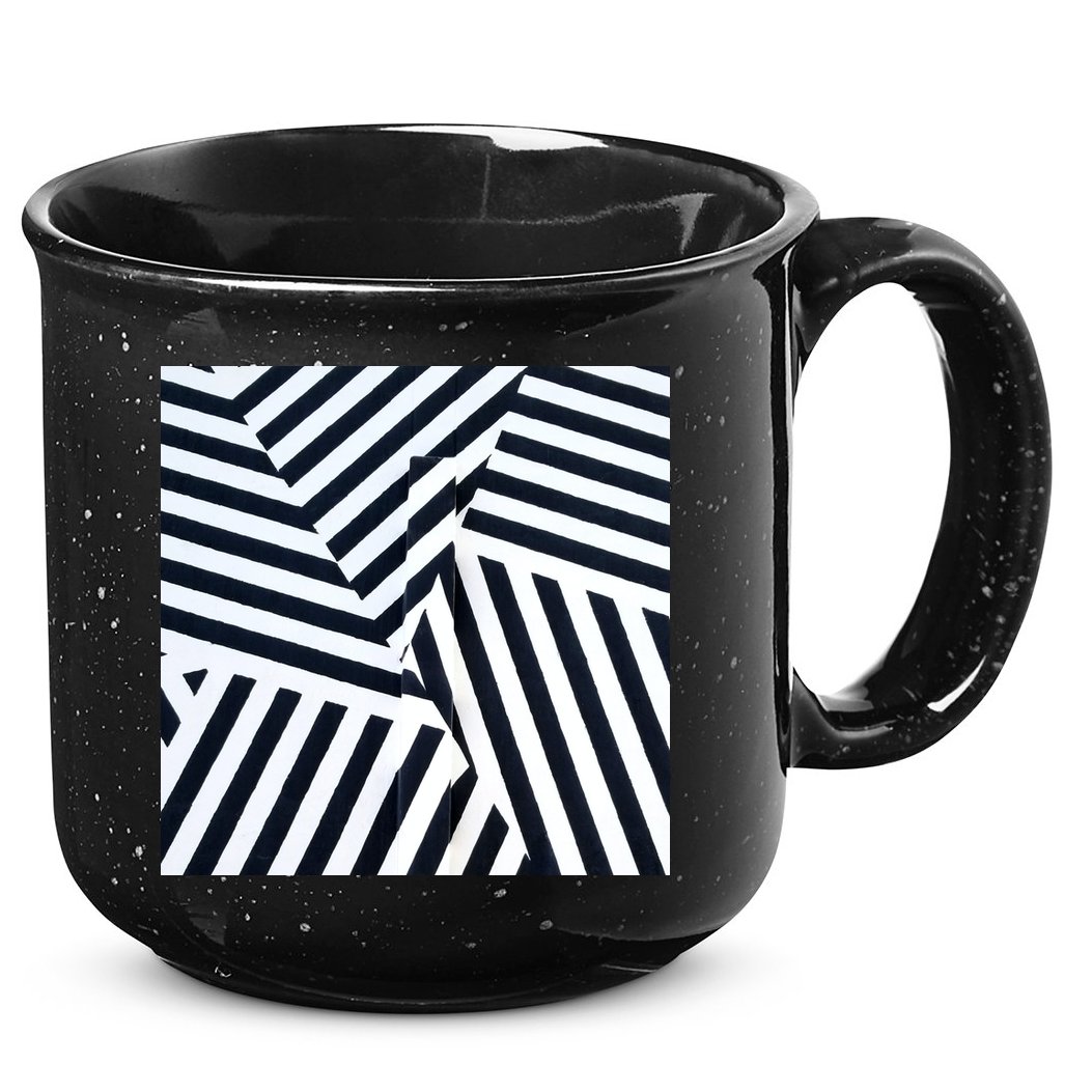 Crazy Zebra Stripped Patterns 15oz Campfire Ceramic Mug