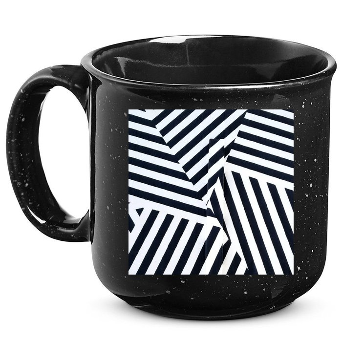 Crazy Zebra Stripped Patterns 15oz Campfire Ceramic Mug