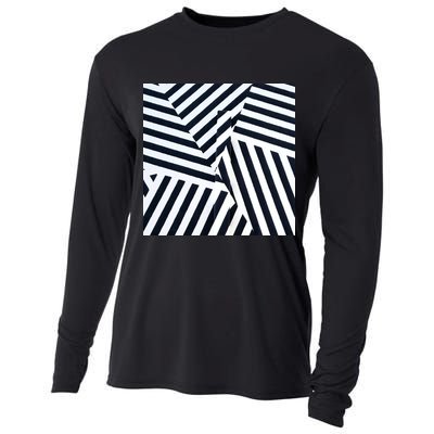 Crazy Zebra Stripped Patterns Cooling Performance Long Sleeve Crew