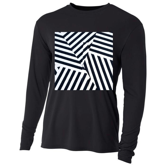 Crazy Zebra Stripped Patterns Cooling Performance Long Sleeve Crew