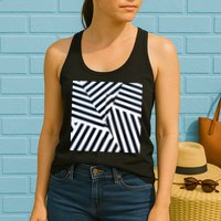 Crazy Zebra Stripped Patterns Womens Tank Top