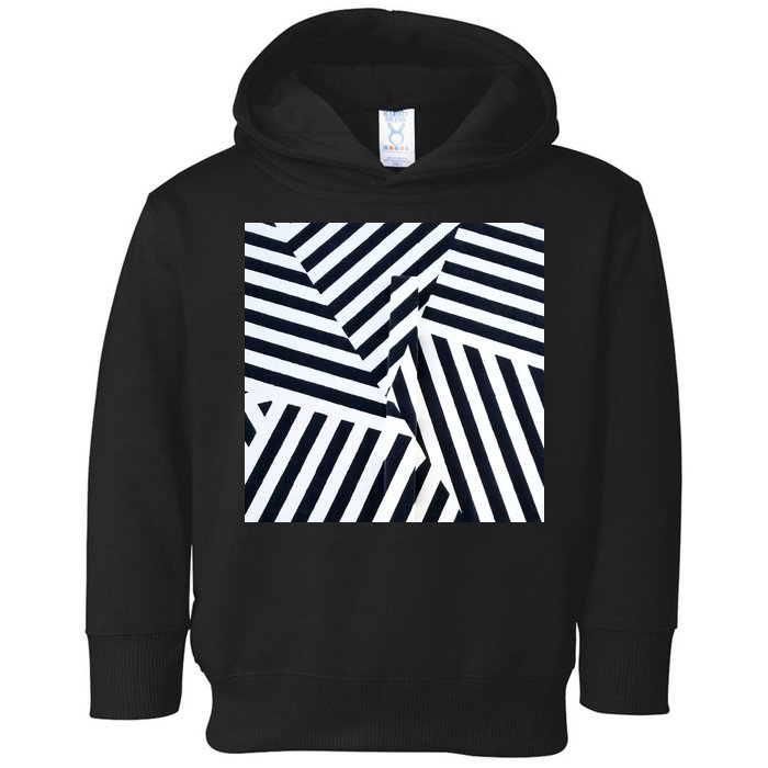 Crazy Zebra Stripped Patterns Toddler Hoodie