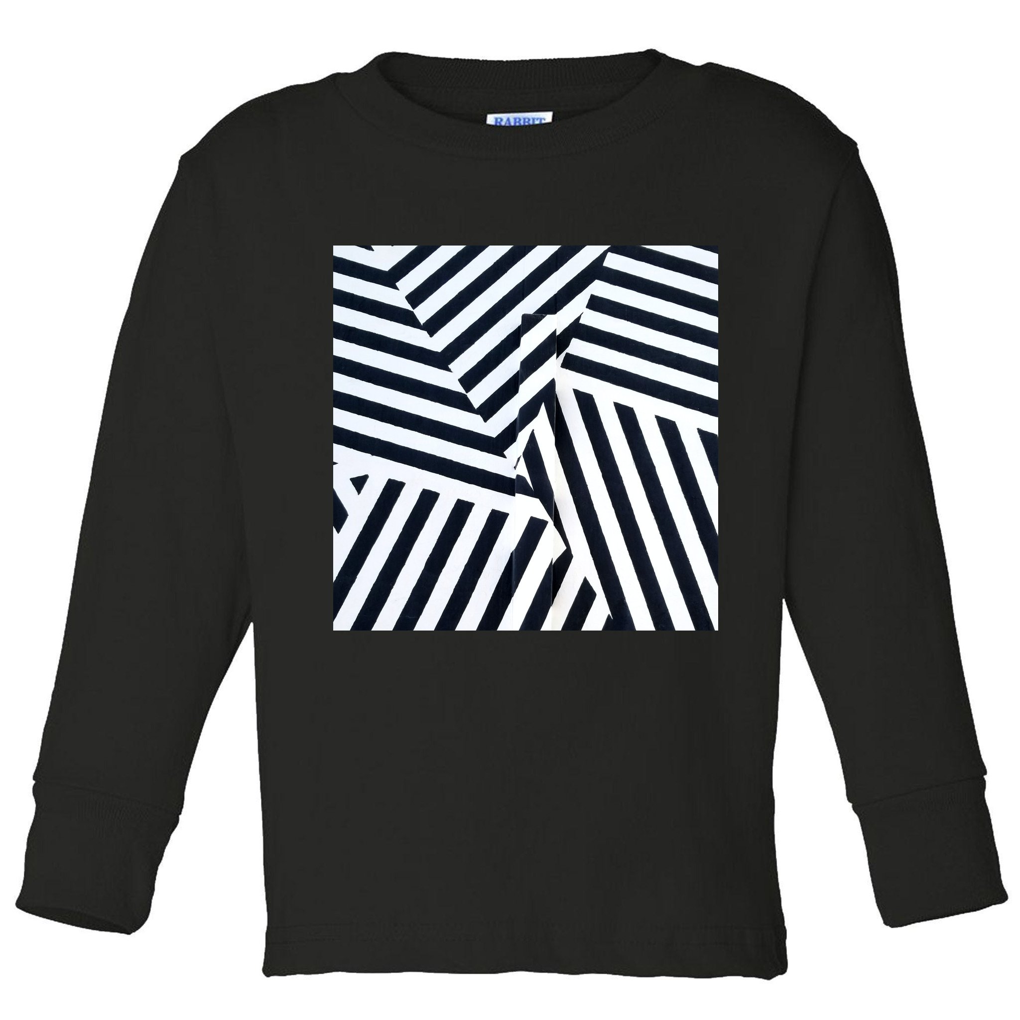 Crazy Zebra Stripped Patterns Toddler Long Sleeve Shirt
