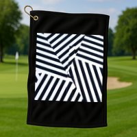 Crazy Zebra Stripped Patterns Golf Towel