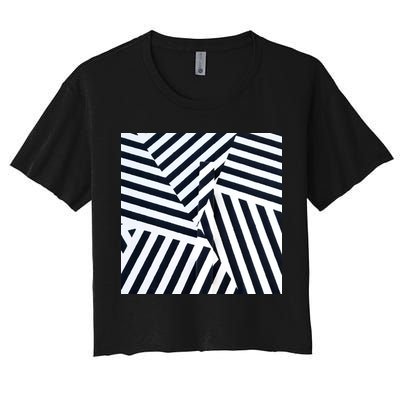 Crazy Zebra Stripped Patterns Crop Top