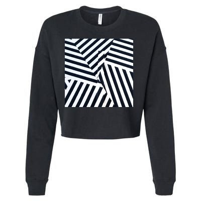 Crazy Zebra Stripped Patterns Cropped Pullover Crew