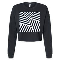 Crazy Zebra Stripped Patterns Cropped Pullover Crew