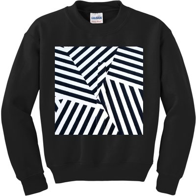 Crazy Zebra Stripped Patterns Kids Sweatshirt