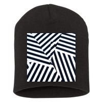 Crazy Zebra Stripped Patterns Short Acrylic Beanie