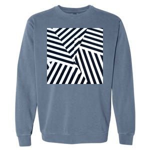 Crazy Zebra Stripped Patterns Garment-Dyed Sweatshirt