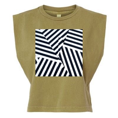 Crazy Zebra Stripped Patterns Garment-Dyed Women's Muscle Tee
