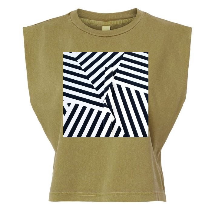 Crazy Zebra Stripped Patterns Garment-Dyed Women's Muscle Tee