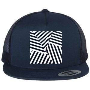 Crazy Zebra Stripped Patterns Flat Bill Trucker Hat