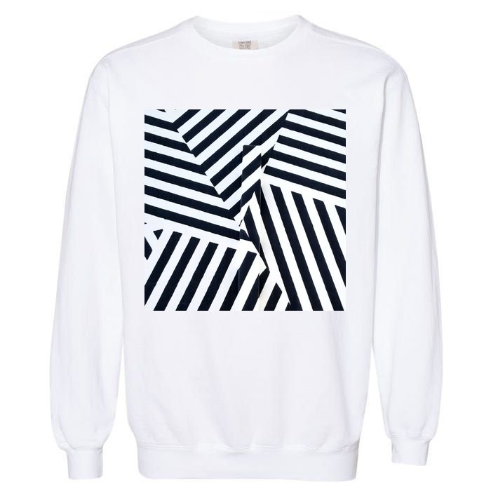 Crazy Zebra Stripped Patterns Garment-Dyed Sweatshirt