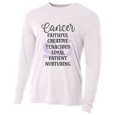 Cancer Zodiac Sign January February Birthday Facts Features Gift Cooling Performance Long Sleeve Crew