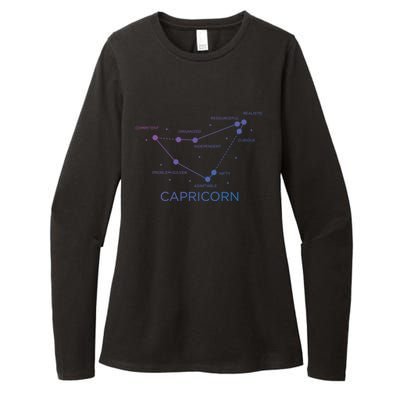 Capricorn Zodiac Sign Facts Horoscope Astrology Cool Gift Womens CVC Long Sleeve Shirt