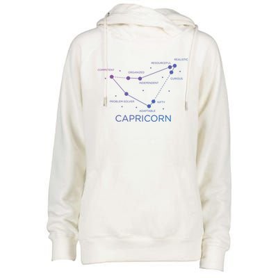 Capricorn Zodiac Sign Facts Horoscope Astrology Cool Gift Womens Funnel Neck Pullover Hood