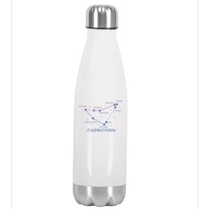 Capricorn Zodiac Sign Facts Horoscope Astrology Cool Gift Stainless Steel Insulated Water Bottle