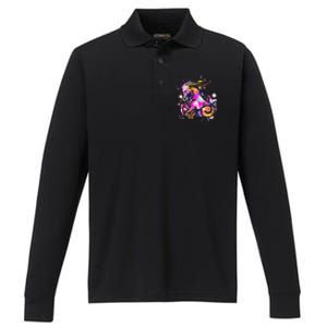 Capricorn Zodiac Sign Astrology Performance Long Sleeve Polo