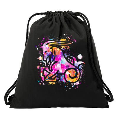 Capricorn Zodiac Sign Astrology Drawstring Bag