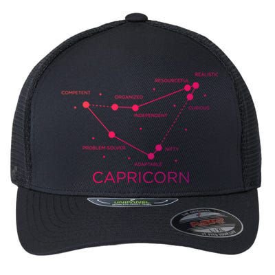 Capricorn Zodiac Sign Facts Horoscope Astrology Cool Gift Flexfit Unipanel Trucker Cap