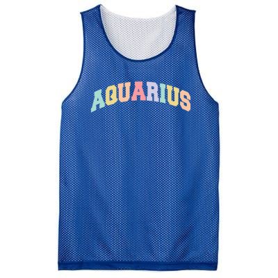 Cute Zodiac Sign Astrology Aquarius Gift Mesh Reversible Basketball Jersey Tank