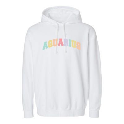 Cute Zodiac Sign Astrology Aquarius Gift Garment-Dyed Fleece Hoodie