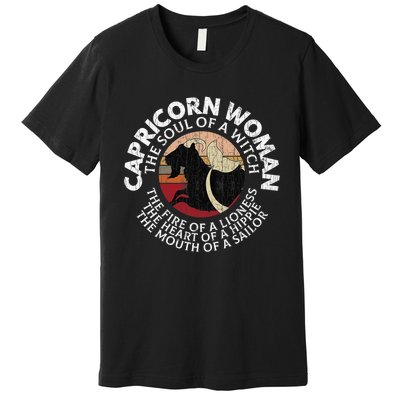 Capricorn Zodiac Sign Birthday December January Month Funny Premium T-Shirt