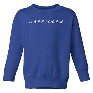 Capricorn Zodiac Sign Retros Style Cool Gift Toddler Sweatshirt